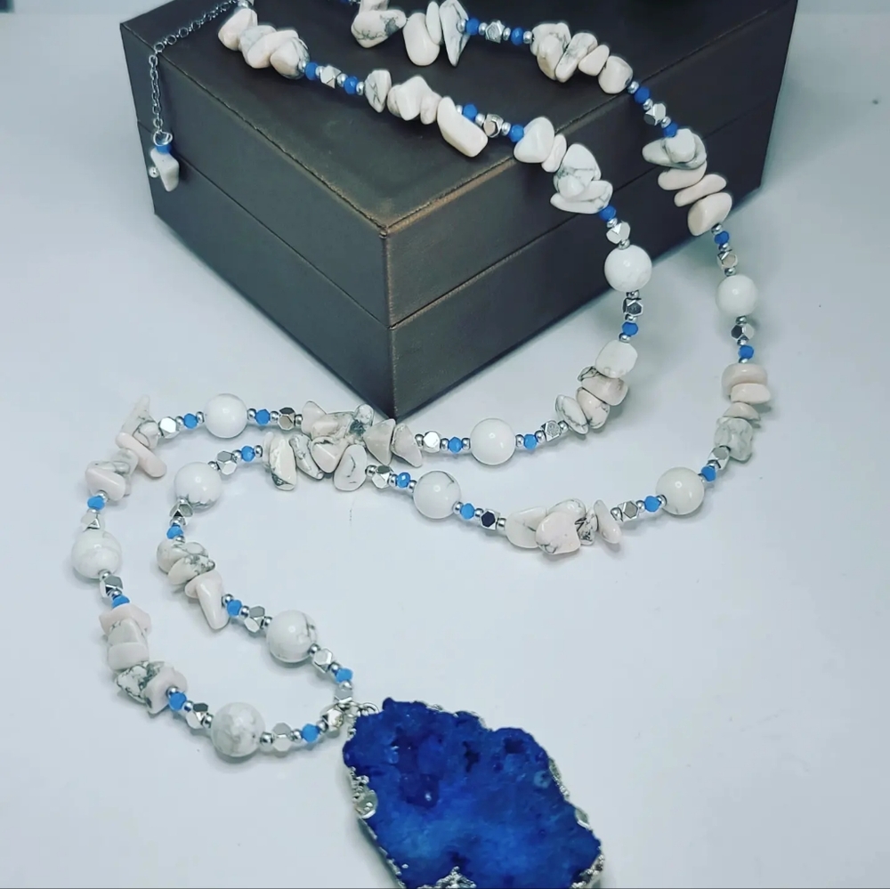 Howlite necklace